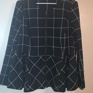 Lane Bryant window pane blazer